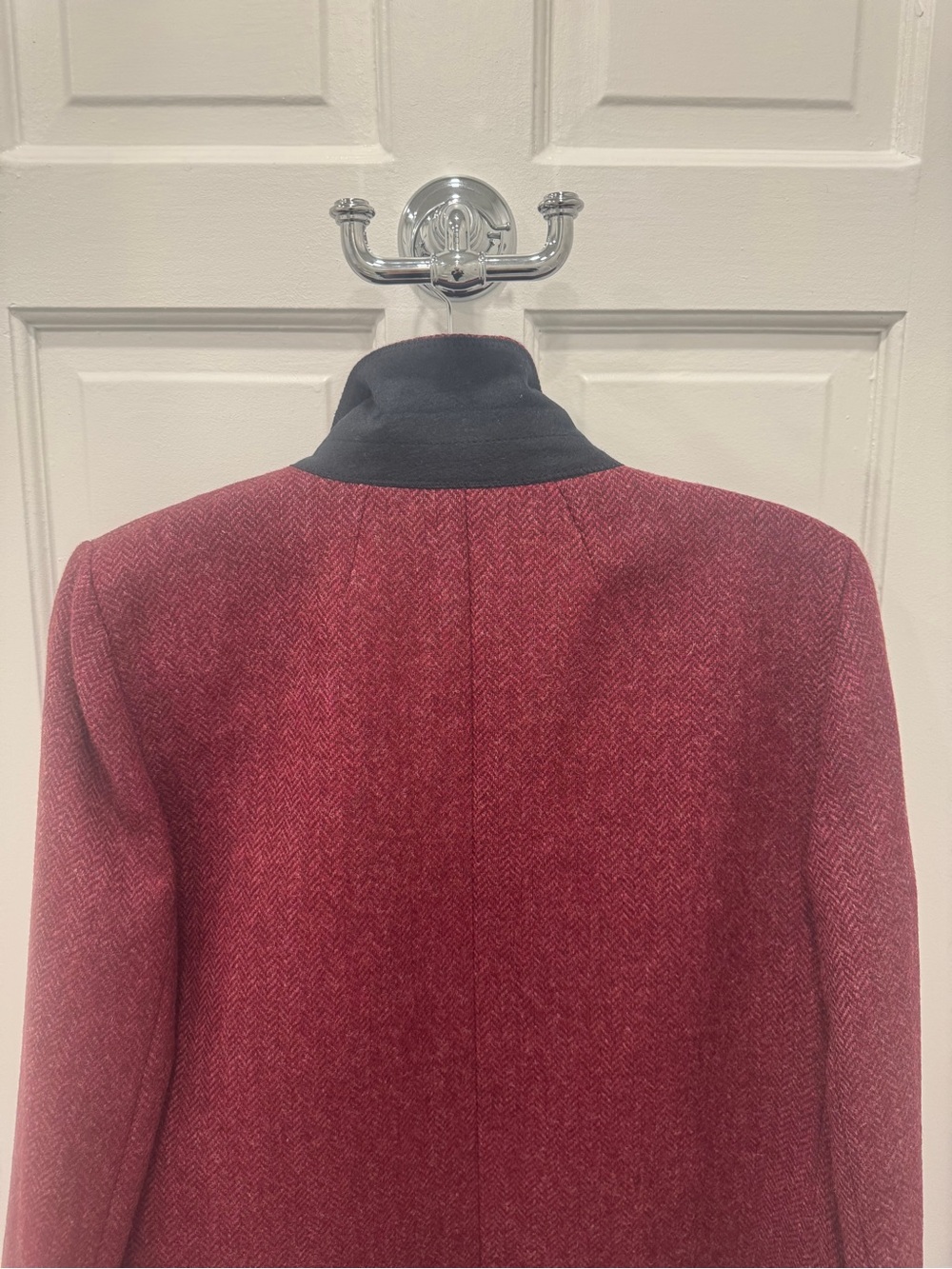 J. Crew Women's burgundy Herringbone Blazer - Picture 7 of 9